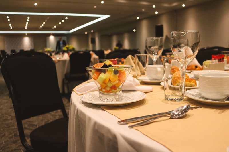 Elegant chopt restaurant catering setup for a private gala dinner