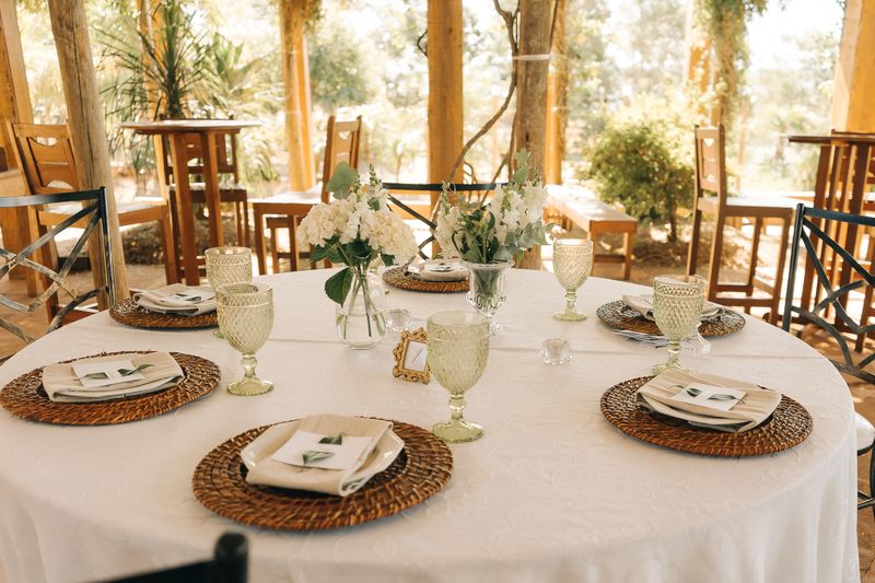 Beautifully plated catering dishes by Chopt for a wedding reception
